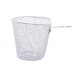 Detský kovový košík na riadidlá Biely